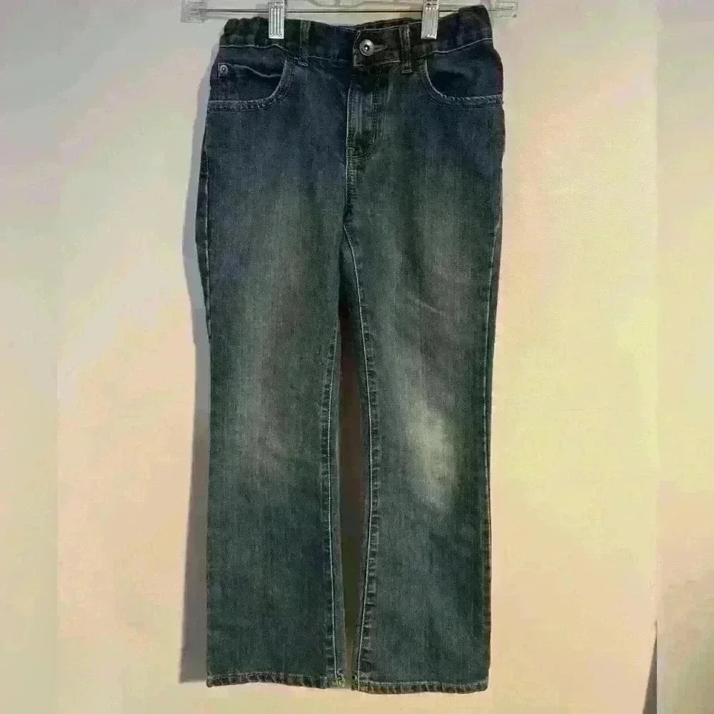 Size 8 boys Childtens Place Jeans - bootcut, adjustable waist, medium wash. EUC